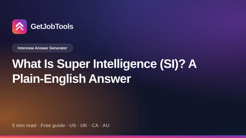 What Is Super Intelligence (SI)? A Plain-English Answer
