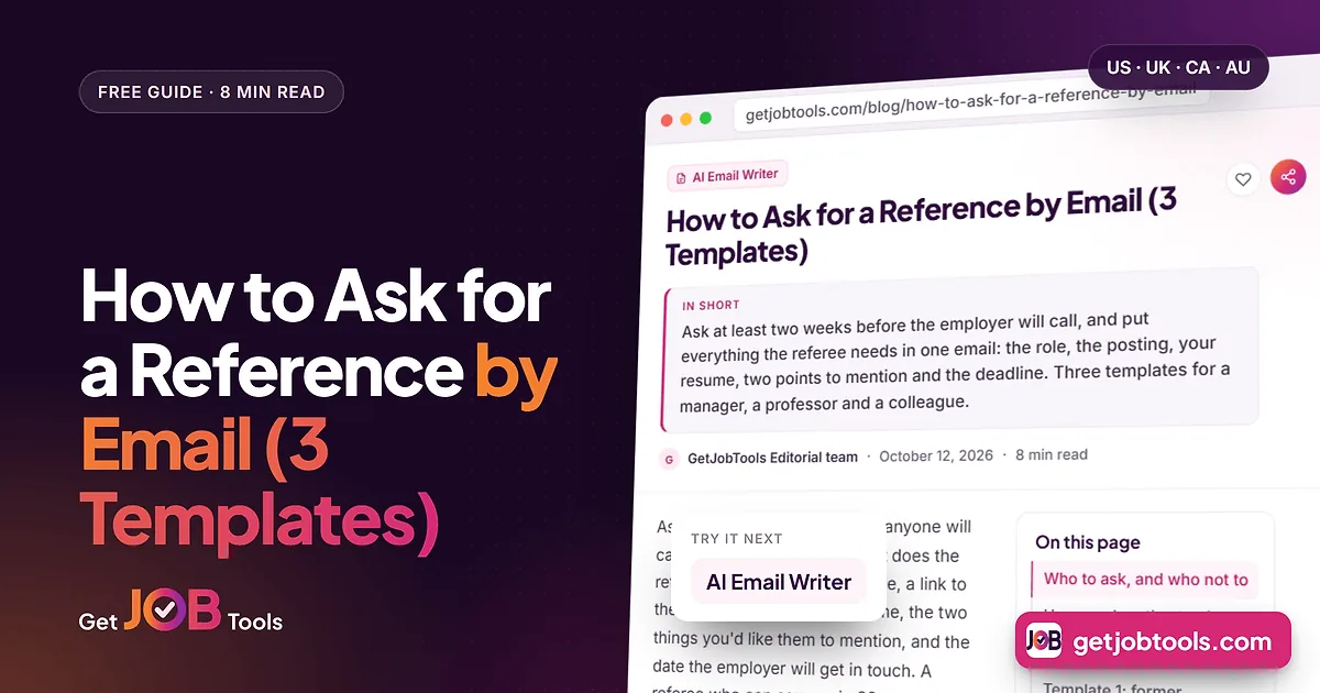 How to Ask for a Reference by Email (3 Templates)