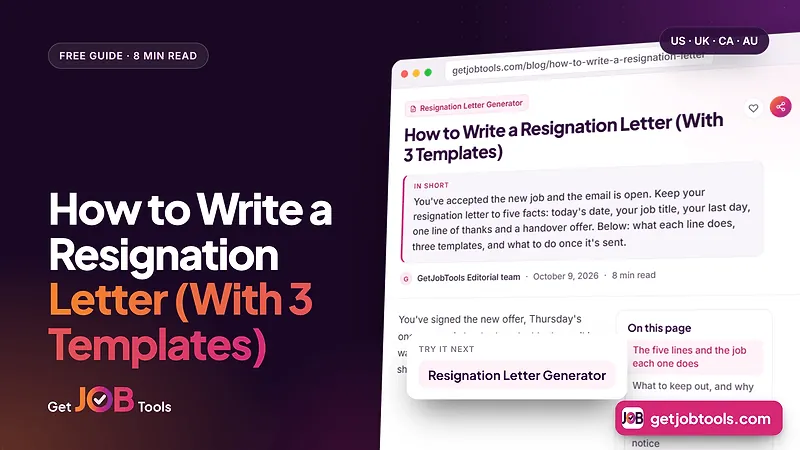 How to Write a Resignation Letter (With 3 Templates)