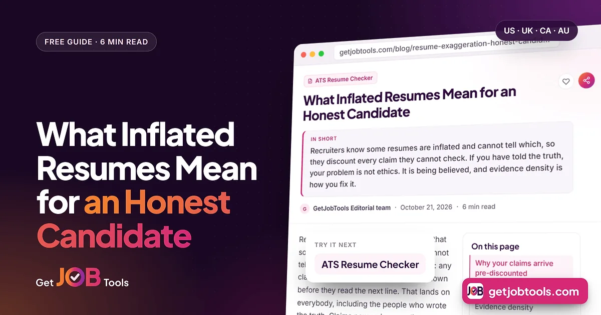What Inflated Resumes Mean for an Honest Candidate
