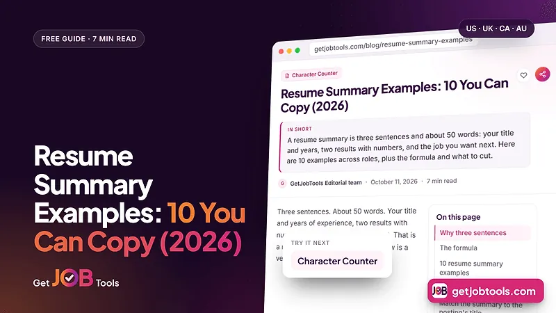 Resume Summary Examples: 10 You Can Copy (2026)