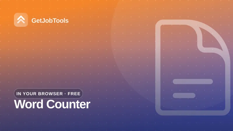 Word Counter – free browser tool on GetJobTools